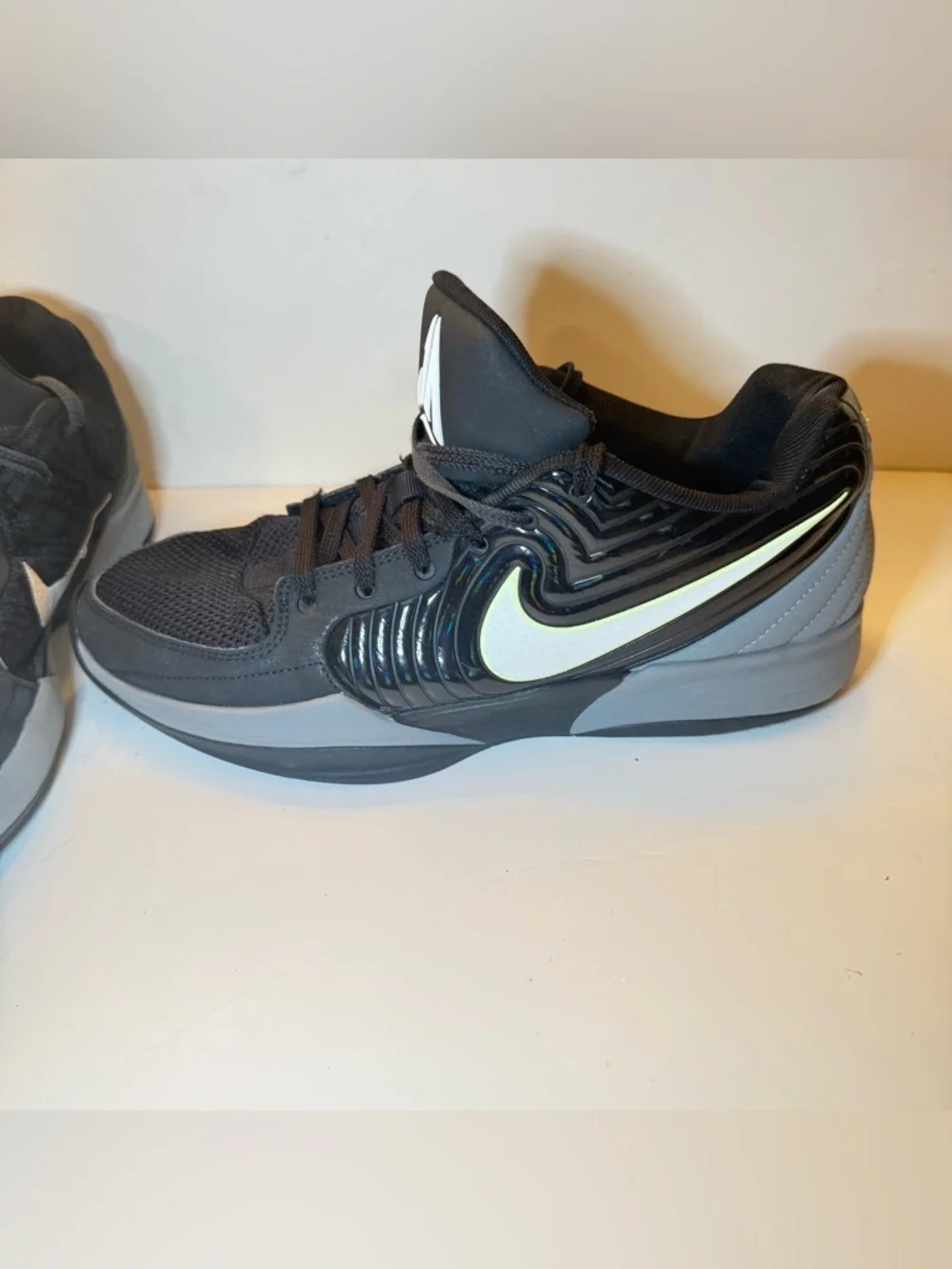 Nike Ja 2 Foundation in Black and Light Smoke Grey.